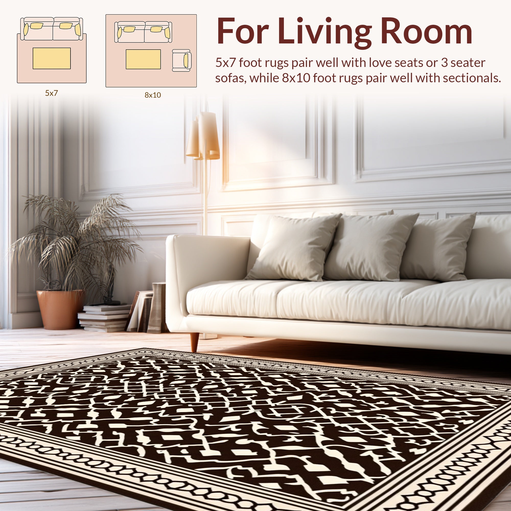 Intricate Lattice Work Motif Design Rug