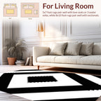 Black White Geometric Diamond Pattern Rug