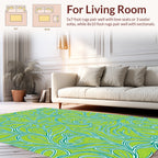 Leafy Swirl Green Pattern Rug