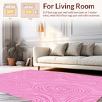 Pink Swirl Pattern Design Rug