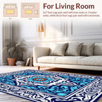 Intricate Geometric Floral Medallion Rug
