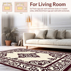 Ornate Floral Scroll Pattern Rug