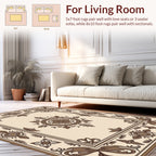 Ornate Floral Motif Bordered Rug