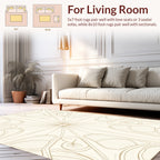 Art Nouveau Sunburst Inspired Geometric Pattern Rug