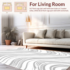 Modern Abstract Wavy Stripe Design Rug