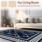 Classic Geometric Design with Border Rug
