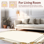 Art Deco Golden Vine Patterned Rug