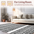 Abstract Stripe Maze Design Rug