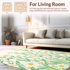 Daisy Field Garden Pattern Design Rug