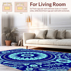Intricate Starburst Floral Mandala Rug