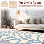 Organic Blue Pebble Pattern Rug