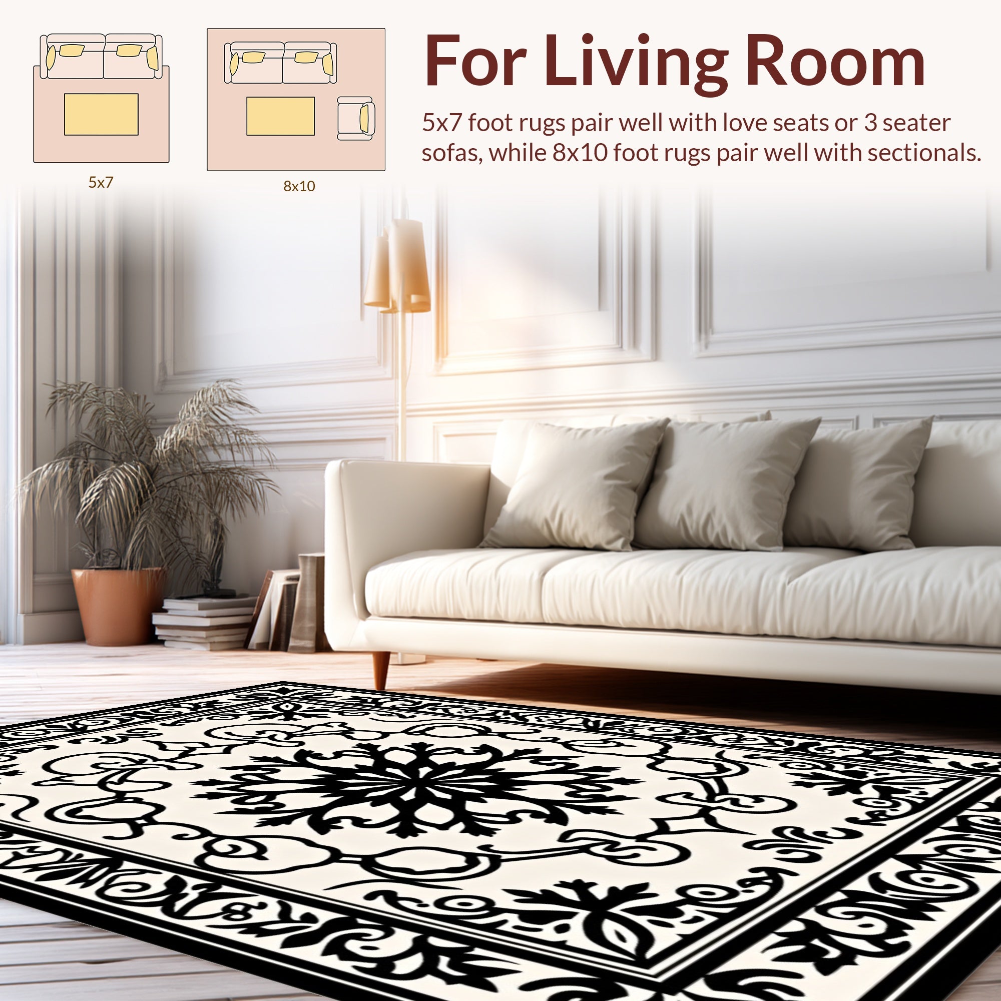 Classic Swirl Mandala Ornate Decoration Rug