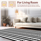 Geometric Lines Squares Pattern Rug