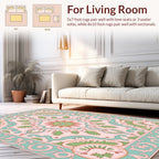 Elegant Floral Swirls Pattern Rug