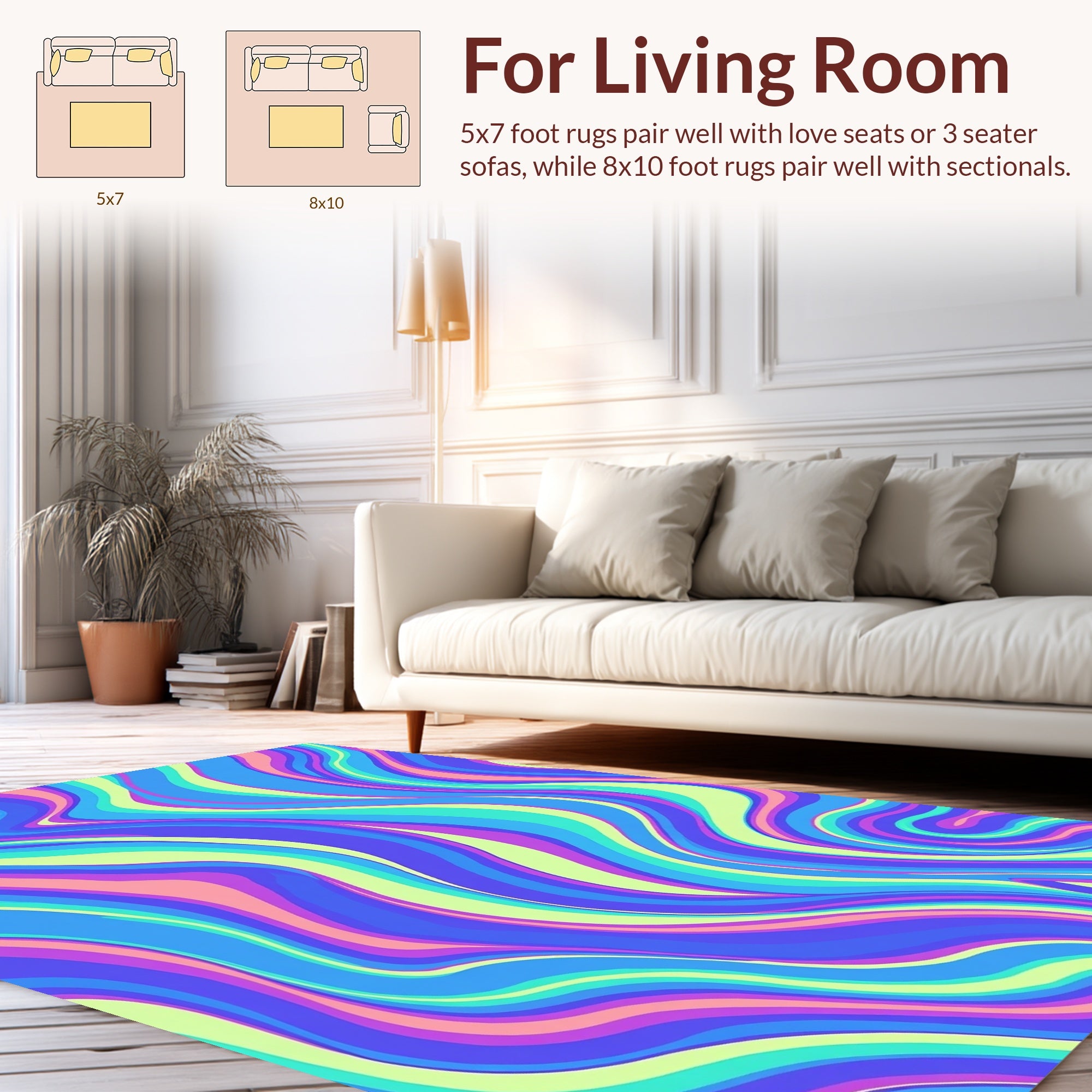 Psychedelic Swirl Pattern Rug
