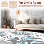 Coastal Abstract Floral Branch Design Rug