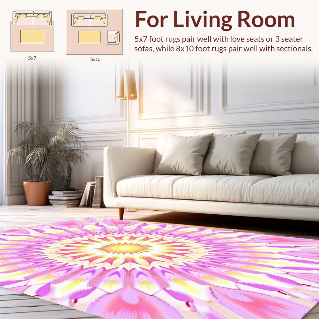 Floral Mandala Bright Radiance Rug
