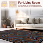 Abstract Swirls In Vibrant Colors Rug
