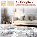 Abstract Swirls Contemporary Pattern Rug