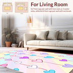 Pastel Heart Dangle Design Rug
