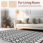 Abstract Interlocking Geometric Pattern Rug