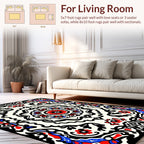 Bold Floral Mandala Pattern Rug