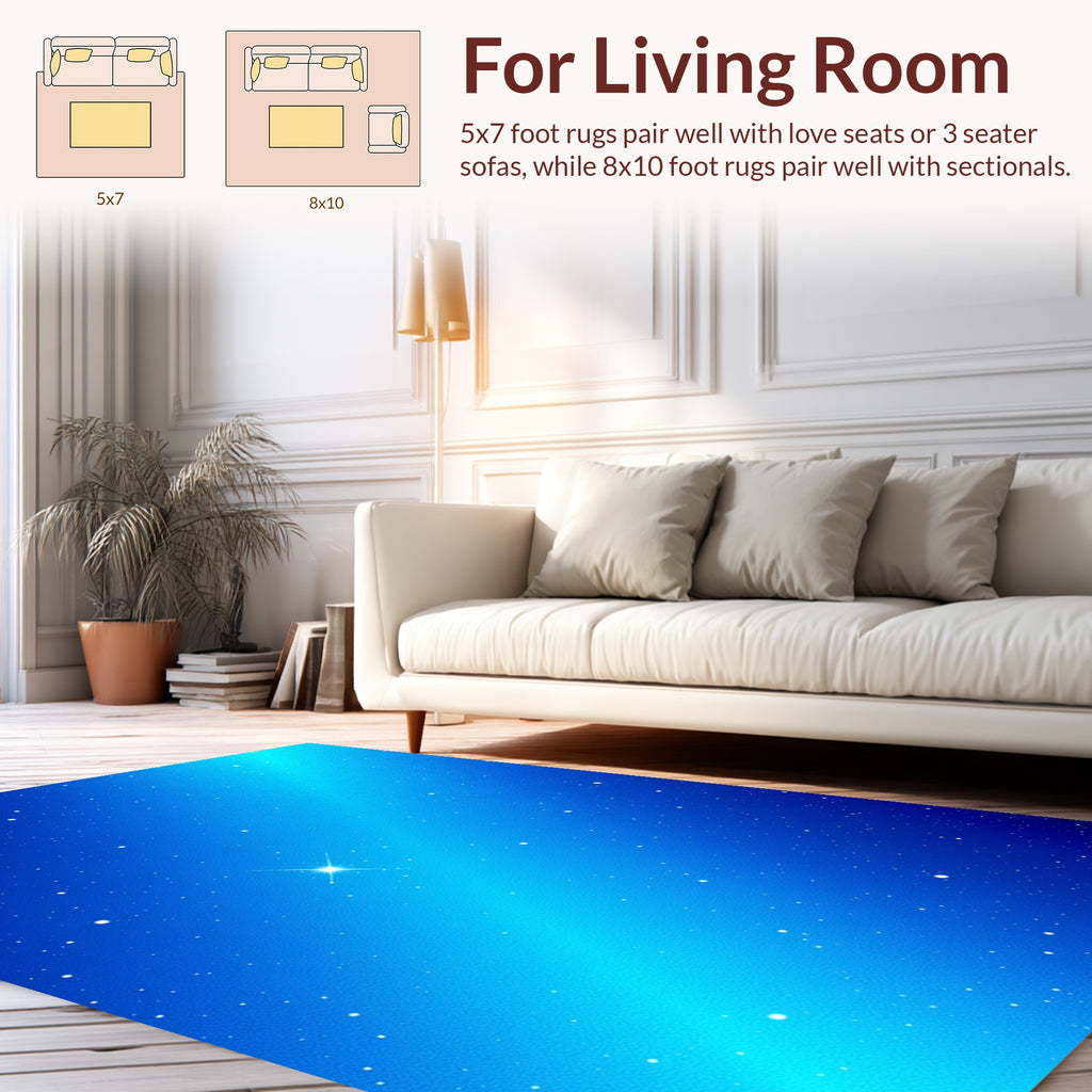 Celestial Sparkle Starry Night Rug