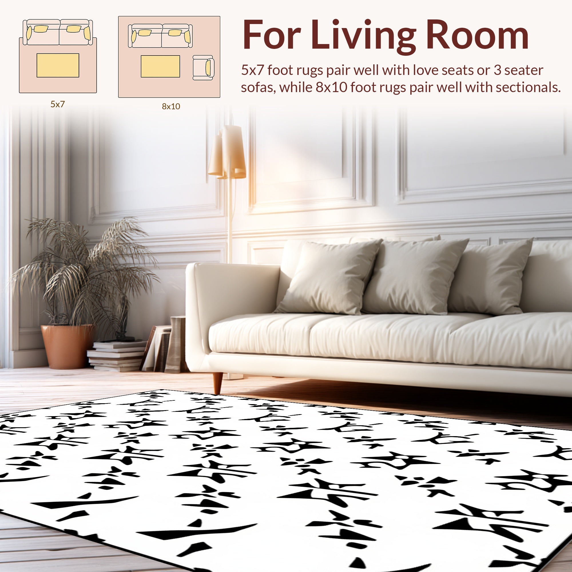 Tribal Abstract Graphic Motif Rug