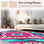 Mandala Style Floral Graphic Design Rug