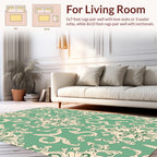Elegant Cream Swirl Patterned Rug