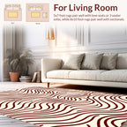 Minimalist Wavy Line Pattern Rug