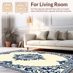 Elegant Floral Mandala Border Design Rug