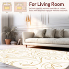 Abstract Swirls Warm Tones Pattern Rug