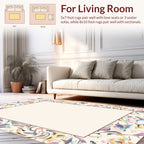 Swirling Pastel Abstract Pattern Rug