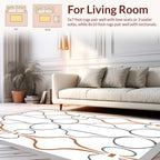 Curved Geometric Pattern Design Rug