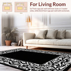 Art Nouveau Floral Border Design Rug