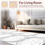 Abstract Swirl Contour Line Design Rug