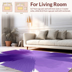 Vibrant Purple Burst Abstract Design Rug