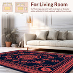 Coral Floral Mandala Pattern Rug