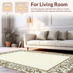 Ornate Floral Border Rug