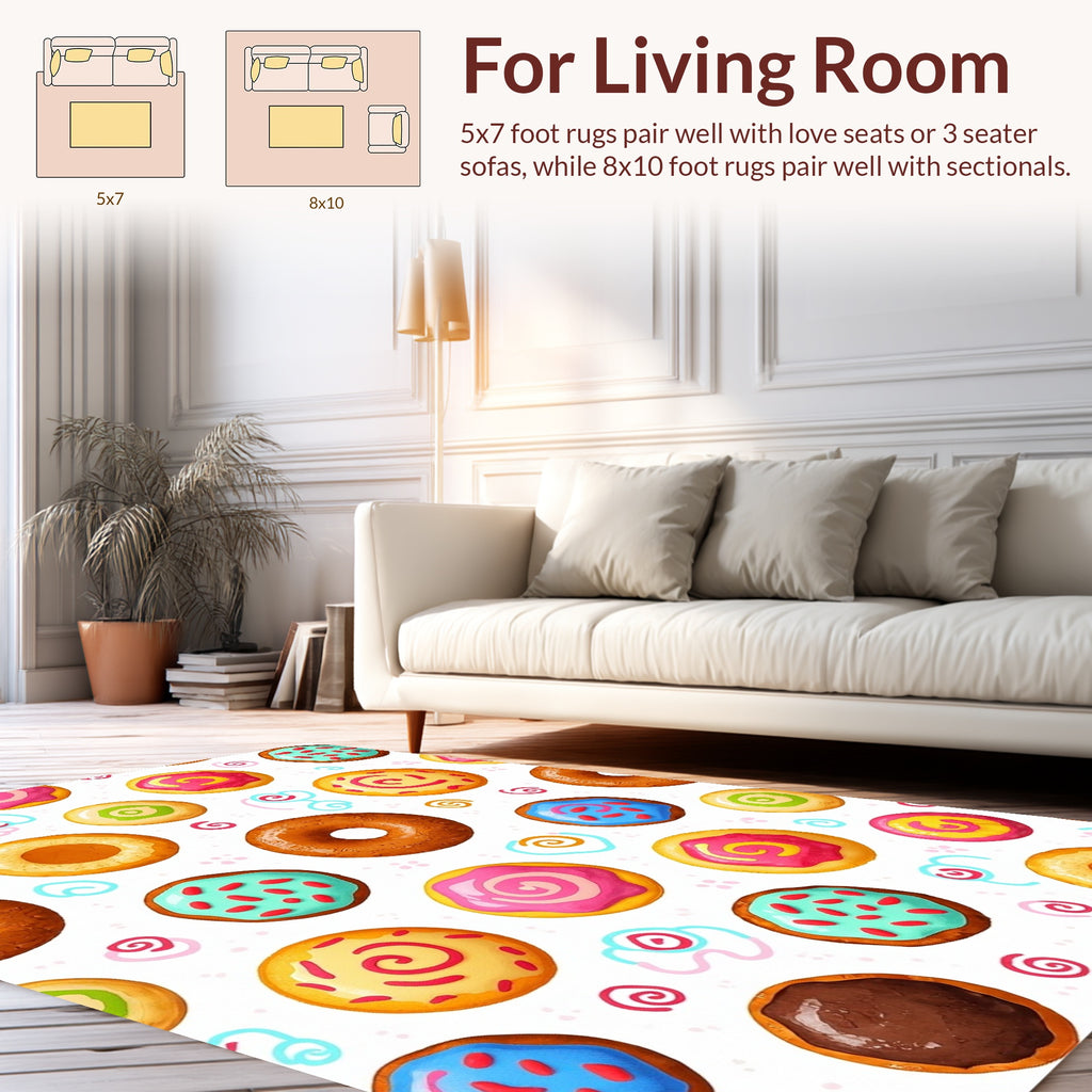 Sweet Donut Pattern Rug
