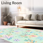 Whimsical Pastel Floral Bouquet Arrangement Rug