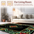 Vintage Floral Geometric Outline Rug
