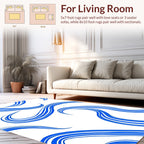 Azure Flowing Stripe Design Rug