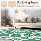 Green Leaf Pattern Design Rug