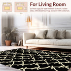 Abstract Chain Link Pattern Rug