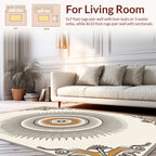Sunburst Ornament With Orange Accents Rug