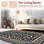 Ornate Swirls And Leafy Scrollwork Rug