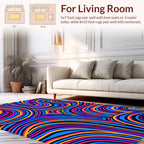 Vibrant Swirling Stripe Pattern Design Rug