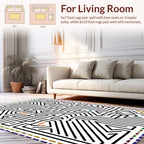 Abstract Geometric Maze Design Rug